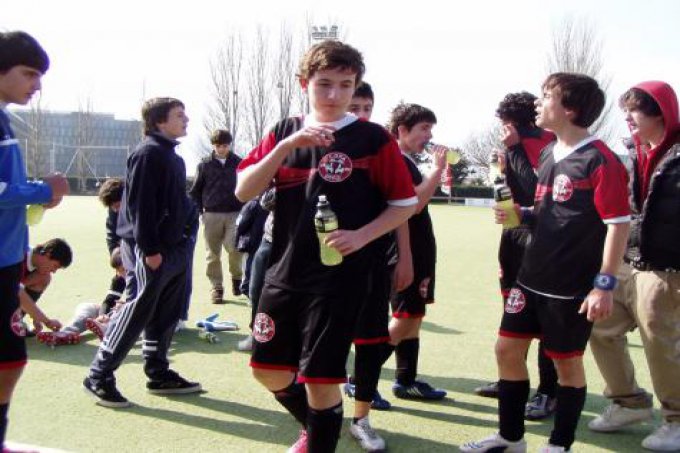 Los jugadores de San Cernin, en la Copa Coca Cola.