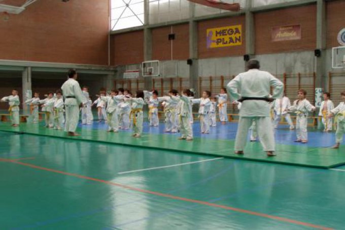 Exhibición de judo en el club